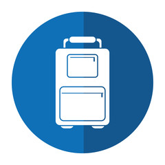 suitcase luggage travel handle shadow vector illustration eps 10