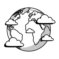 Planet earth of the solar system vector illustration design