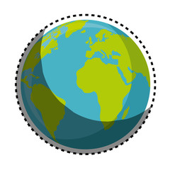 Planet earth of the solar system vector illustration design
