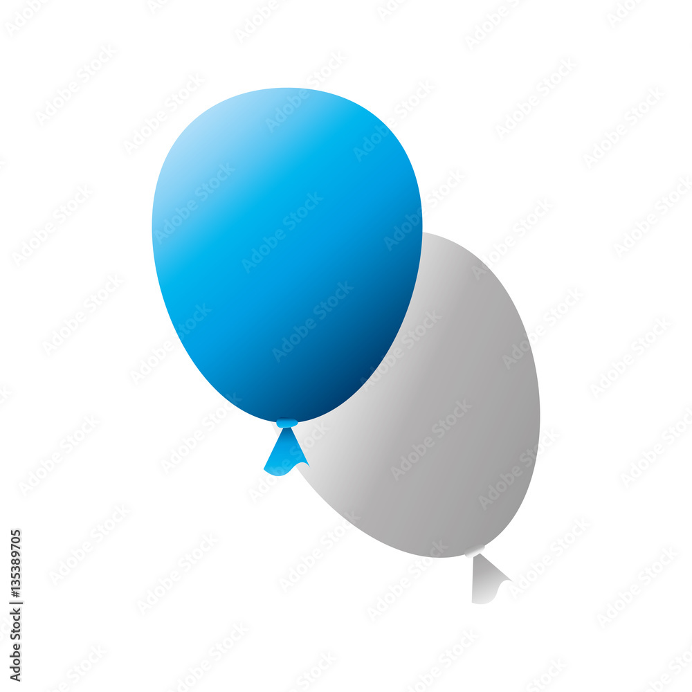 Wall mural balloons air party icon vector illustration design