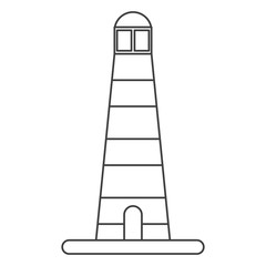 lighthouse search light guide thin line vector illustration eps 10