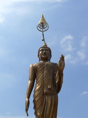 Large standing Buddha in Thailand