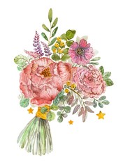 Beautiful watercolor bouquet