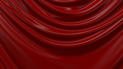 3D Illustration Abstract Red Background Cloth