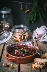 Wild Mushroom and Kidney Bean Soup