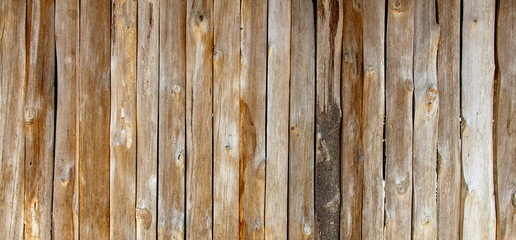 Naklejka premium Wooden fence Brown and wood panels texture background