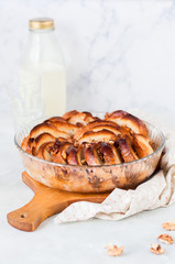 Walnut Bread and Butter Pudding