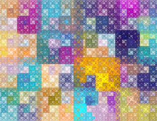 The mosaic pattern. Abstract background, fractal