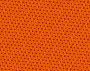 Abstract red and orange triangle and hexagon pattern