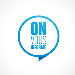 on vous informe