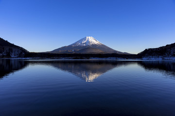 精進湖の逆さ富士