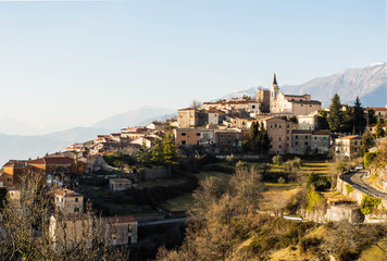 Settefrati at sunset, alley, Ciociaria, Valle di Comino, Frosinone