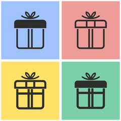 Gift Box icon set.
