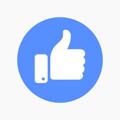 Thumb up symbol, finger up icon vector illustration