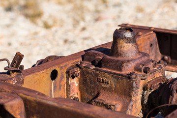rusted car parts