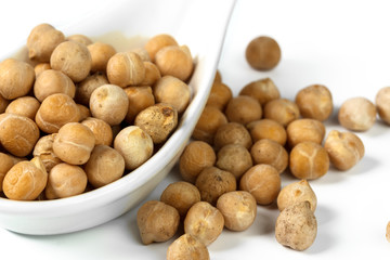 Soybeans isolated on white background