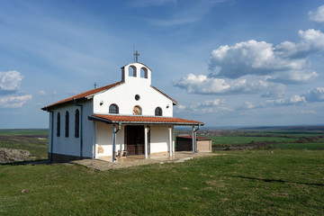 Fototapeta premium Restored Church George the Victorious - V-VI century, old temple built to the ruins of the fortress Rusokastro