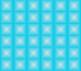 Abstract seamless blue background white squares are laid out in rows and form a continuous pattern