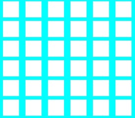 Abstract seamless blue background white squares are laid out in rows and form a continuous pattern