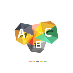 Moden low poly infographics template