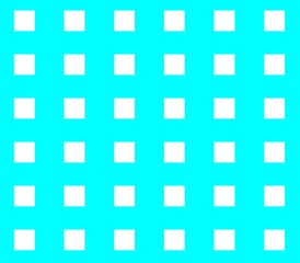 Abstract seamless blue background white squares are laid out in rows and form a continuous pattern