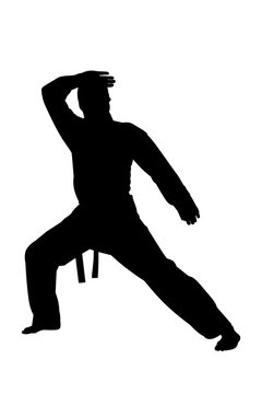 recommend clip art: karate  martial arts man silhouette