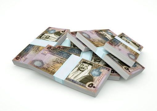 Stack of Kazakhstan Money isolated on white background