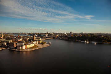 Fototapeta na wymiar Aerial view of the old town (Gamla Stan) of Stockholm, Sweden