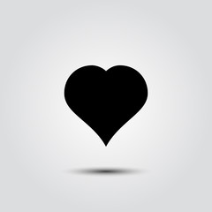 Heart icon in a flat style on white background