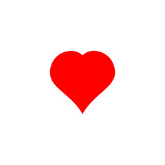 Heart icon in a flat style on white background