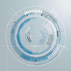 Futuristic Sketch Circuit Board