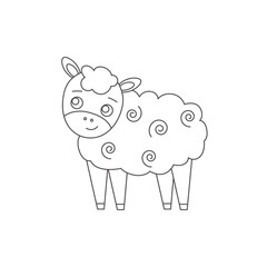 Sheep for coloring book
