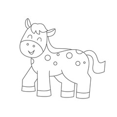 Obraz na płótnie Canvas Horse for coloring book. 