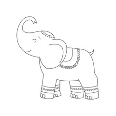 Elephant for coloring book.