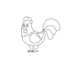 Cock for coloring book.
