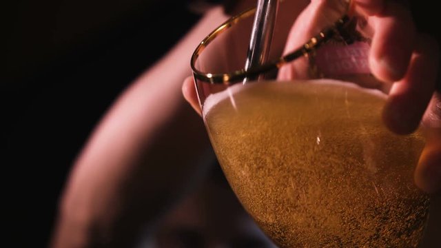 Bartender Pouring Draft Beer