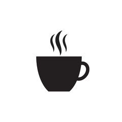 Black coffee cup icon