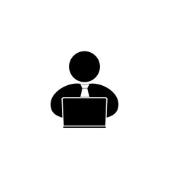 people with computer, person  laptop icon.
