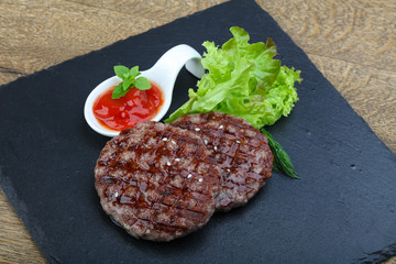 Grilled burger cutlet
