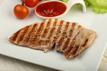 Grilled port steak
