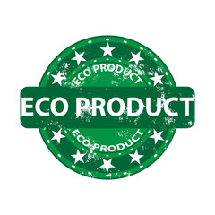 Eco product grunge rubber stamp