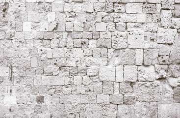 Old white stone wall  texture background