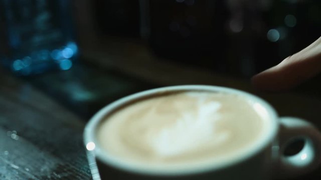 Hot latte with tasty foam