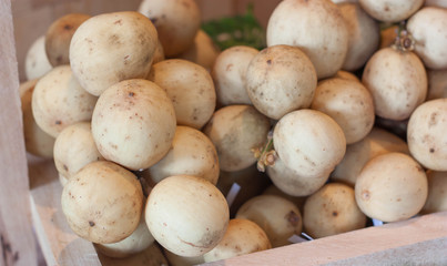 Longkong asian fruit product of Thailand.