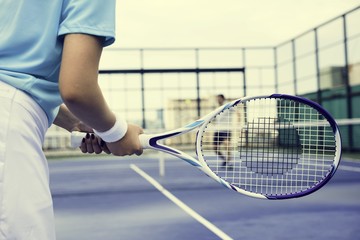 Obraz na płótnie Canvas Tennis Training Coaching Exercise Athlete Active Concept