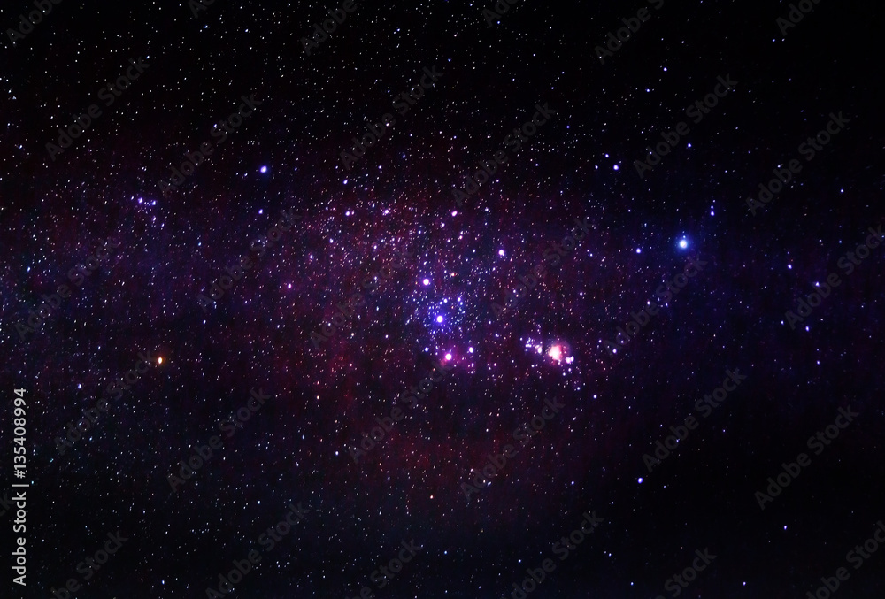 Wall mural the orion constellation with nebula m42 and barnards loop