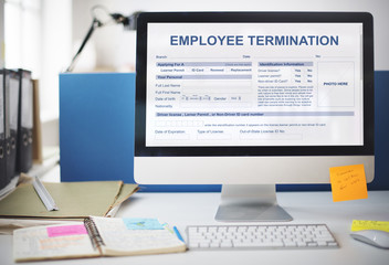 Employee Termination Form Contract Concept