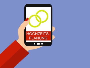 Hochzeitsplanung auf dem Smartphone