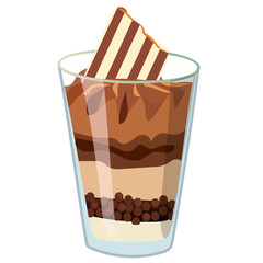 ice cream in a glass
