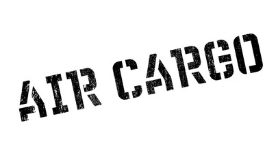 Air Cargo rubber stamp. Grunge design with dust scratches. Effects can be easily removed for a clean, crisp look. Color is easily changed.